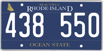 RI license plate 438550