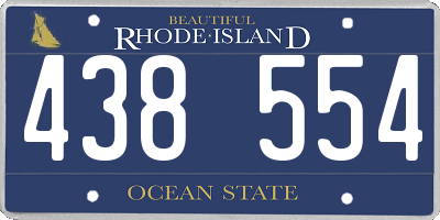 RI license plate 438554