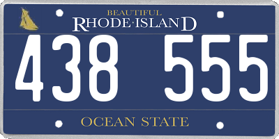 RI license plate 438555