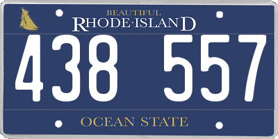 RI license plate 438557
