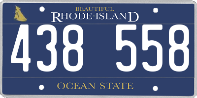 RI license plate 438558