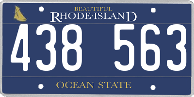 RI license plate 438563