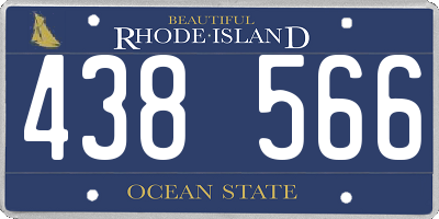 RI license plate 438566