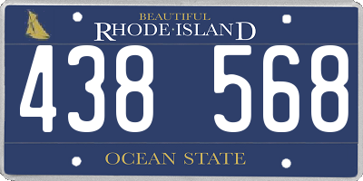 RI license plate 438568