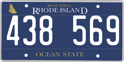 RI license plate 438569