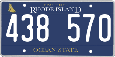 RI license plate 438570