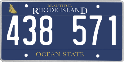 RI license plate 438571