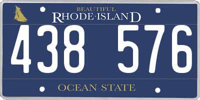RI license plate 438576