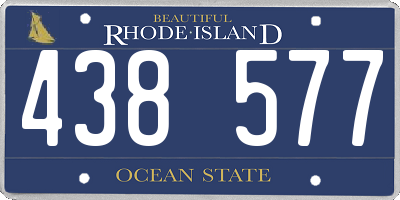RI license plate 438577