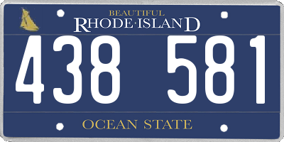 RI license plate 438581