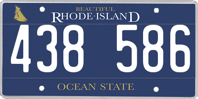 RI license plate 438586