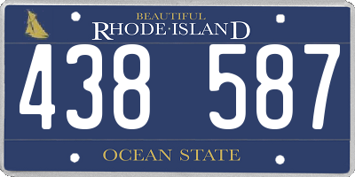 RI license plate 438587