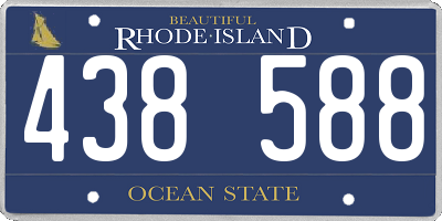 RI license plate 438588