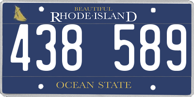 RI license plate 438589
