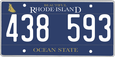 RI license plate 438593