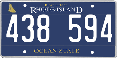 RI license plate 438594