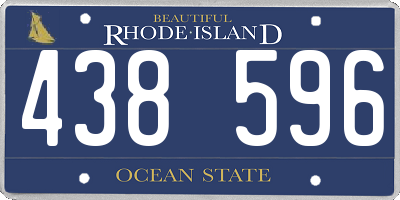 RI license plate 438596