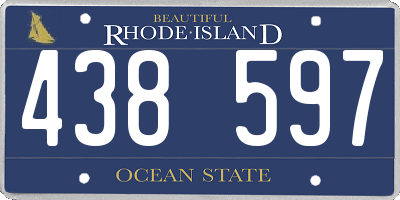 RI license plate 438597