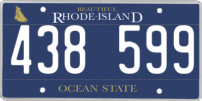 RI license plate 438599