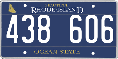 RI license plate 438606