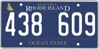 RI license plate 438609