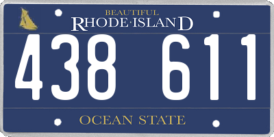 RI license plate 438611