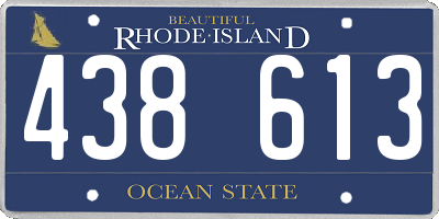 RI license plate 438613