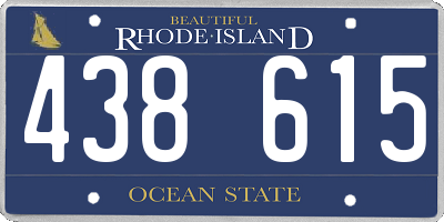 RI license plate 438615