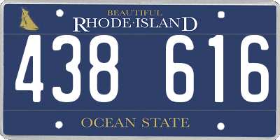 RI license plate 438616