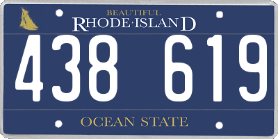 RI license plate 438619