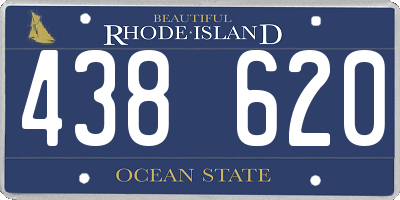 RI license plate 438620