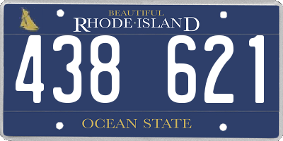 RI license plate 438621