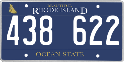 RI license plate 438622