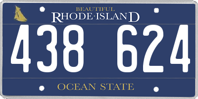 RI license plate 438624