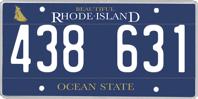 RI license plate 438631