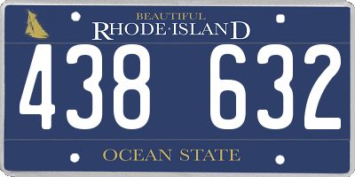 RI license plate 438632