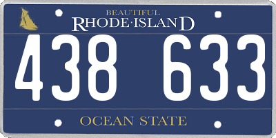 RI license plate 438633