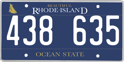 RI license plate 438635
