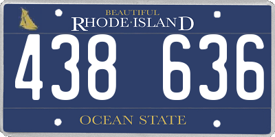 RI license plate 438636