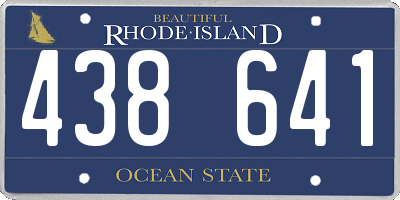 RI license plate 438641