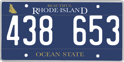 RI license plate 438653