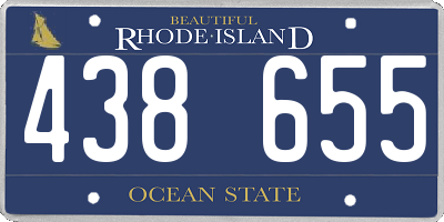 RI license plate 438655