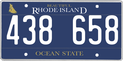 RI license plate 438658
