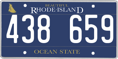 RI license plate 438659