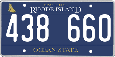 RI license plate 438660
