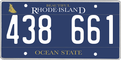 RI license plate 438661