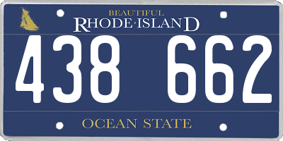 RI license plate 438662