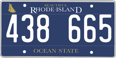 RI license plate 438665