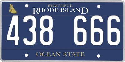 RI license plate 438666