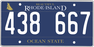 RI license plate 438667
